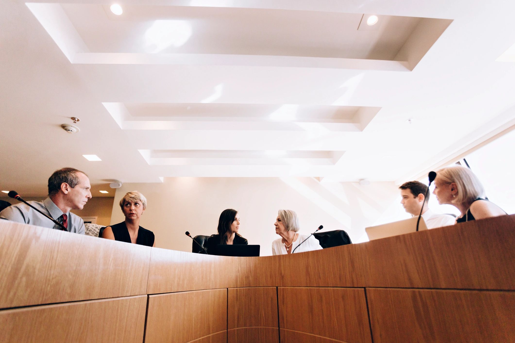 Leader speaking during a meeting in a boardroom